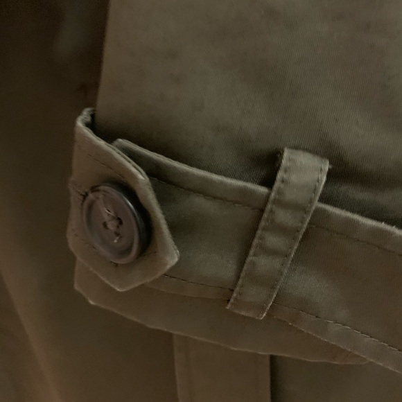 Classic Olive Green Trench Coat by LL Bean - Picture 5 of 7